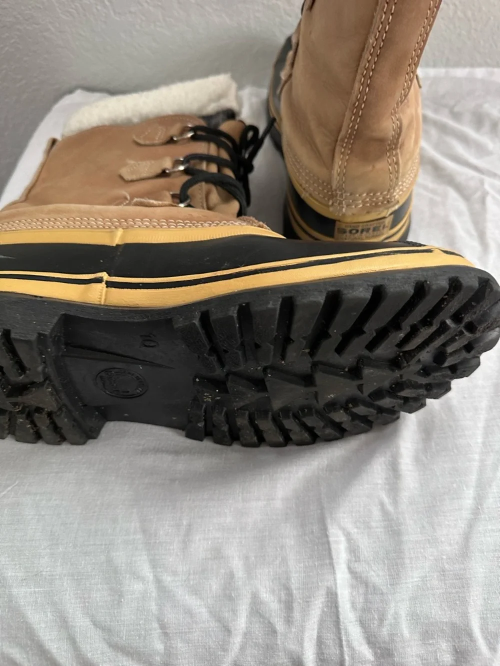 Sorel Caribou Waterproof Snow Boots Men’s 10 Brown Black Winter Duck Boots‎